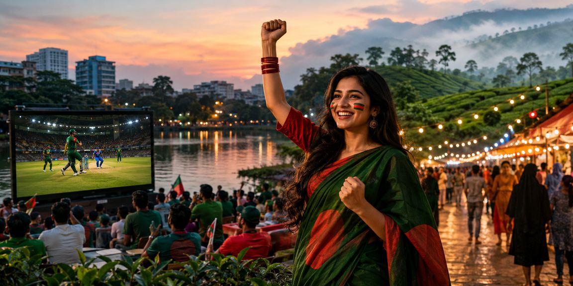 ঢাকার ক্রিকেট বেটিং মাঠের দৃশ্য, cv6 প্ল্যাটফর্মে